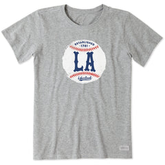 Women's LA Baseball Short Sleeve Crusher Tee