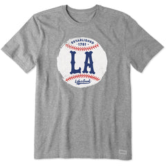 Men's LA Baseball Short Sleeve Crusher Tee