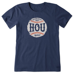 Women's Houston Baseball Short Sleeve Crusher Tee