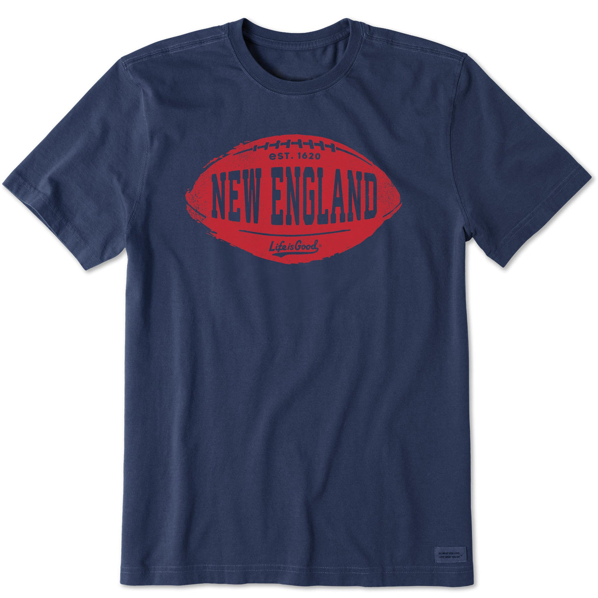 Men's New England Football Short Sleeve Crusher Tee