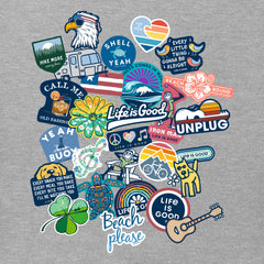 Women's Decal Collage Short Sleeve Crusher Tee