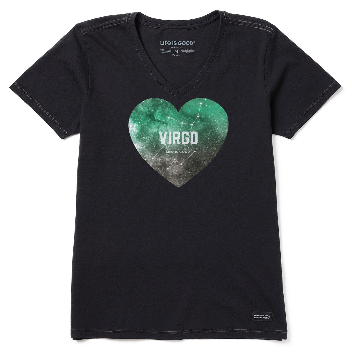 Women's Celestial Virgo Heart Short Sleeve Crusher Vee