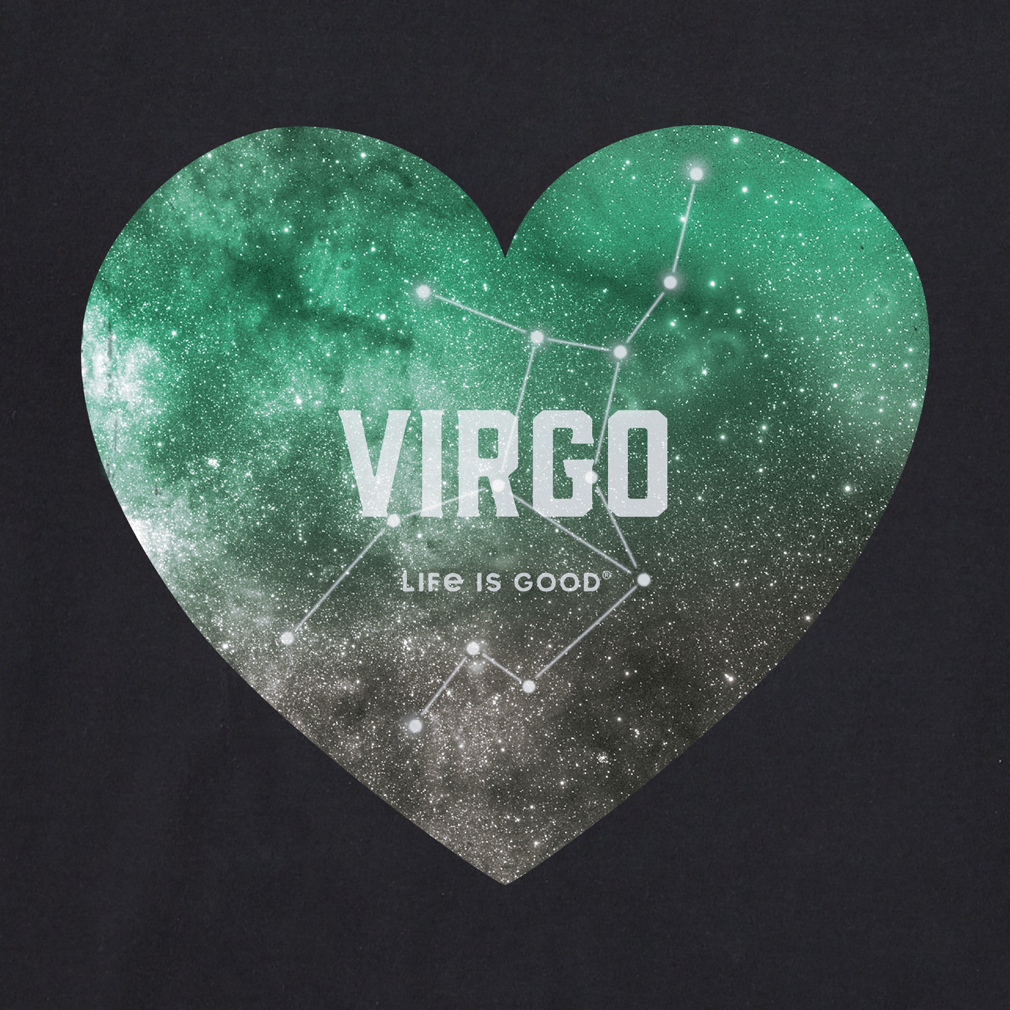 Women's Celestial Virgo Heart Short Sleeve Crusher Vee