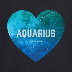 Women's Celestial Libra Heart Short Sleeve Crusher Vee