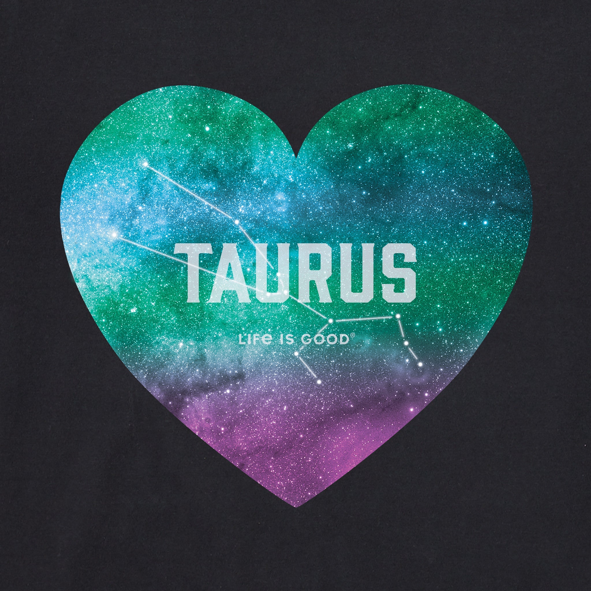 Women's Celestial Taurus Heart Short Sleeve Crusher Vee