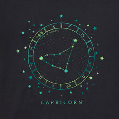 Men's Zodiac Constellation Capricorn Short Sleeve Crusher Tee
