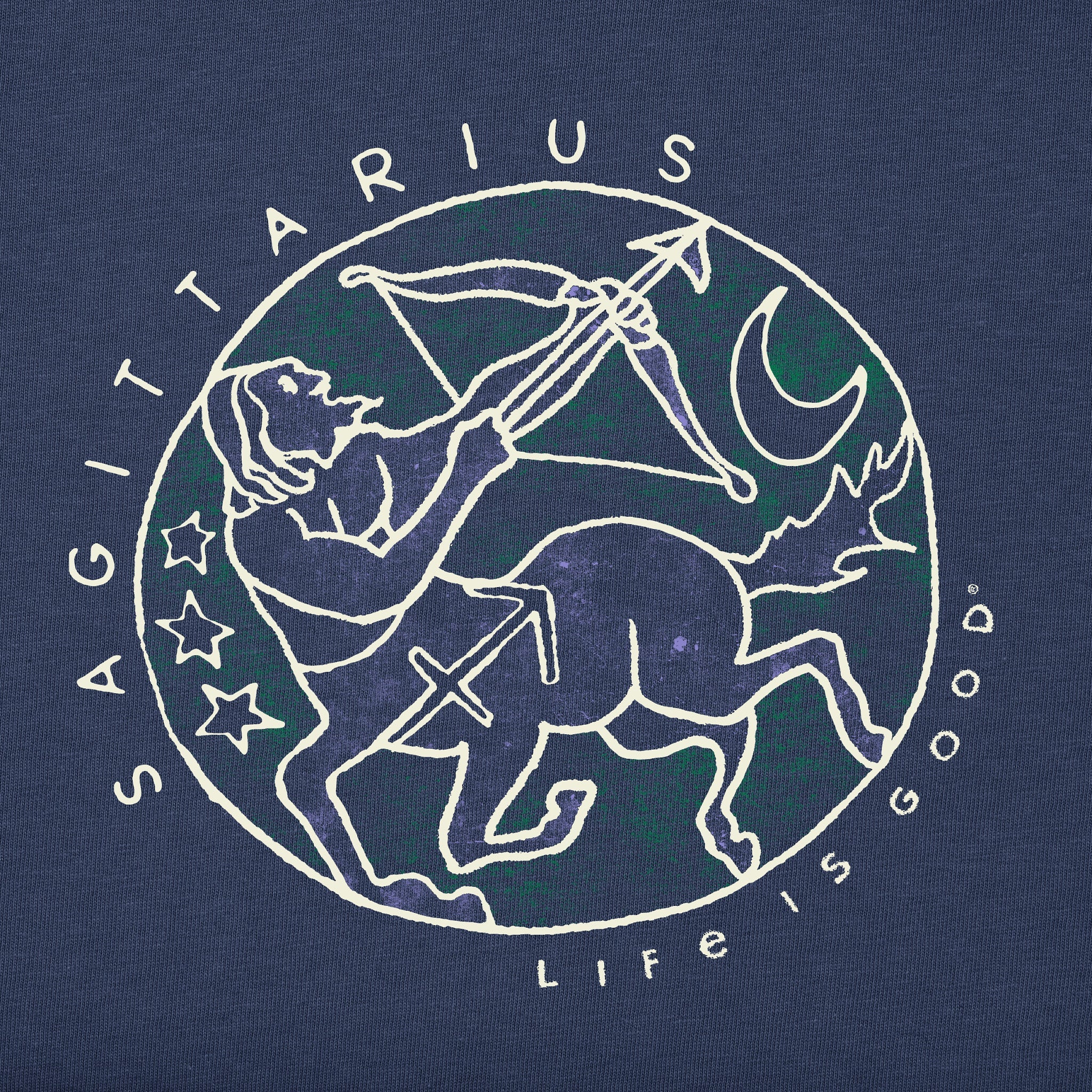 Men's Trippy Sagittarius Short Sleeve Crusher Tee