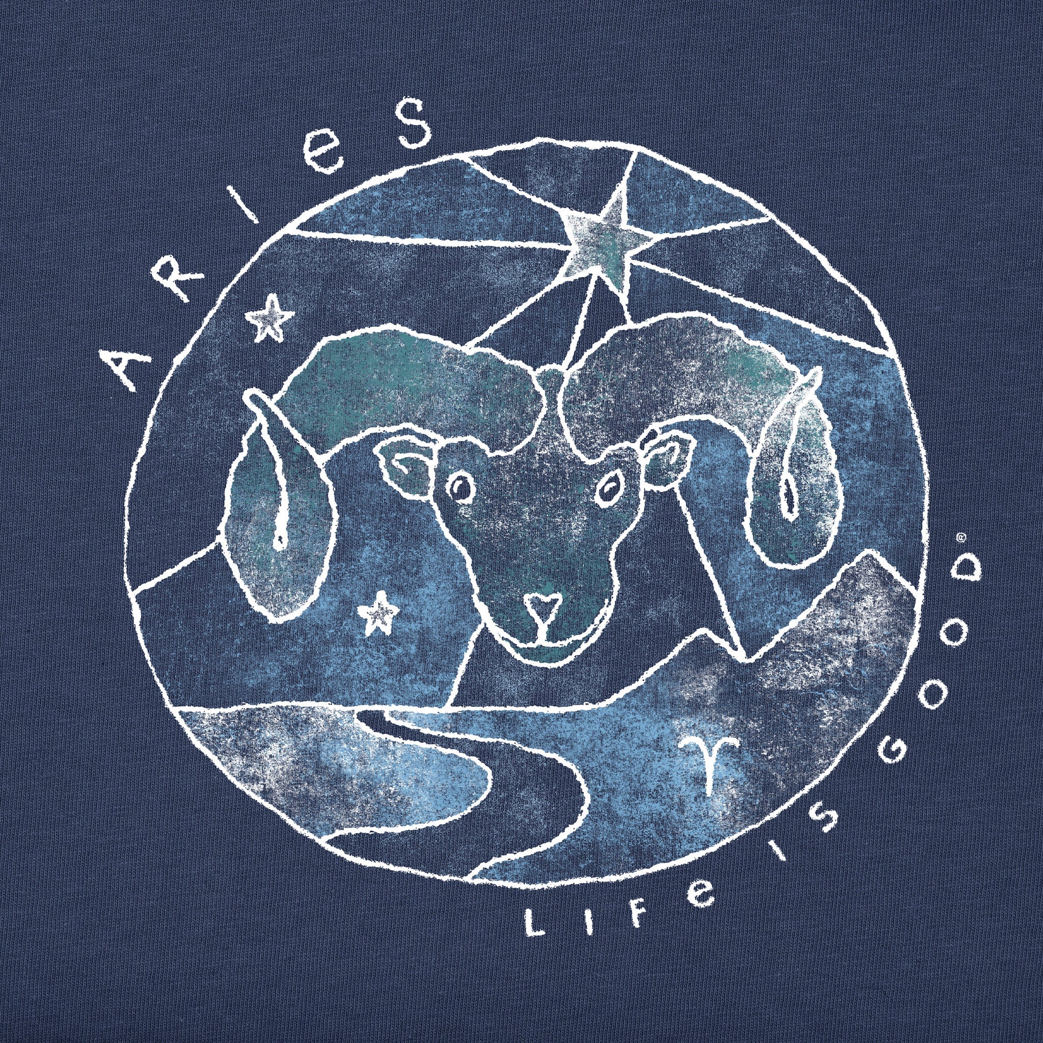 Men's Trippy Aries Short Sleeve Crusher Tee