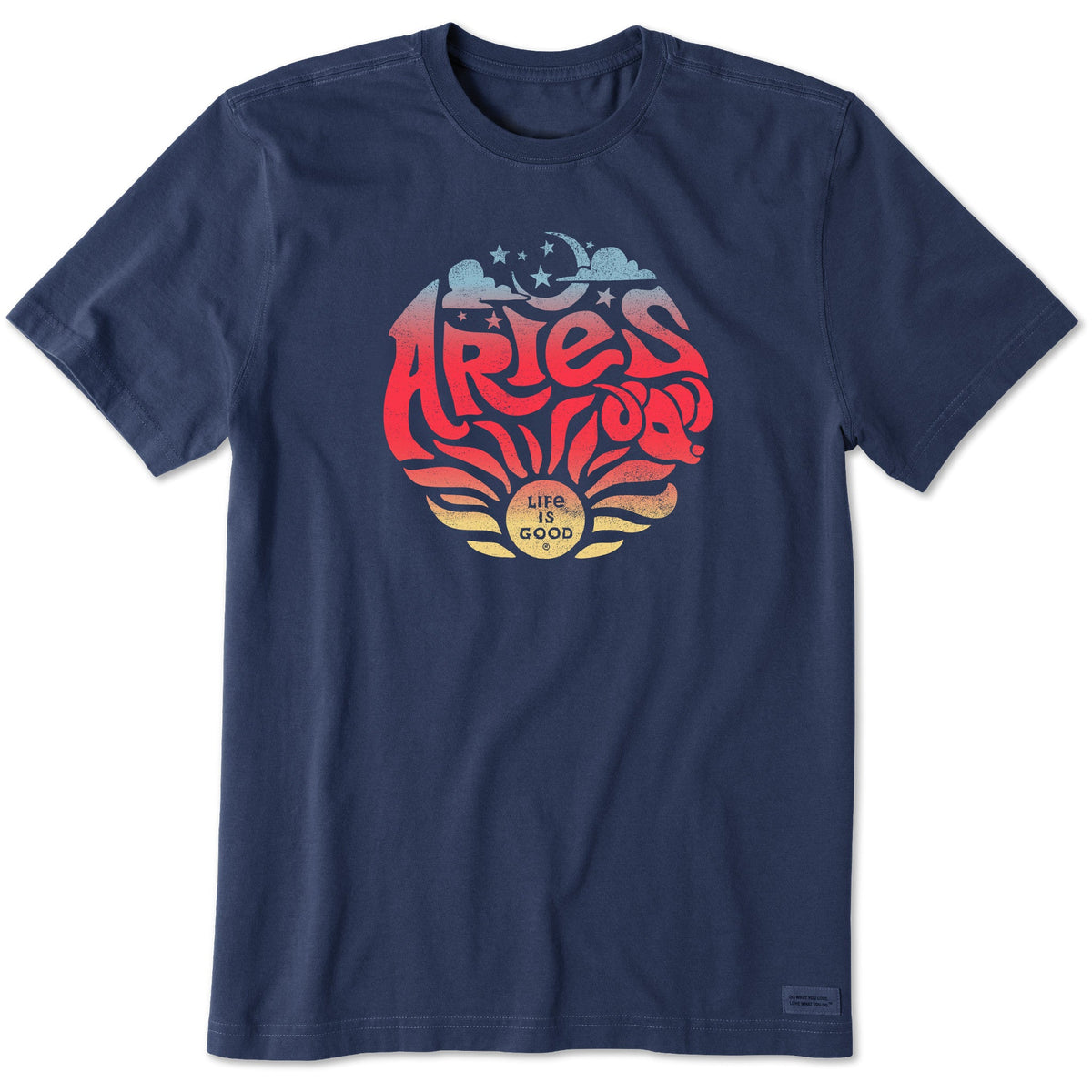 Men's Aries  Zodiac Vibes Short Sleeve Crusher Tee