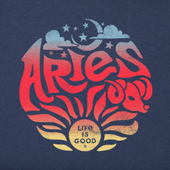 Men's Aries  Zodiac Vibes Short Sleeve Crusher Tee