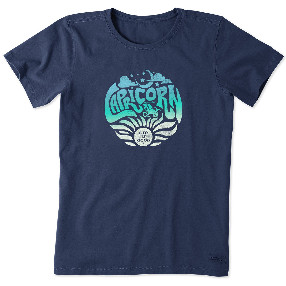 Women's Capricorn Zodiac Vibes Short Sleeve Crusher Tee
