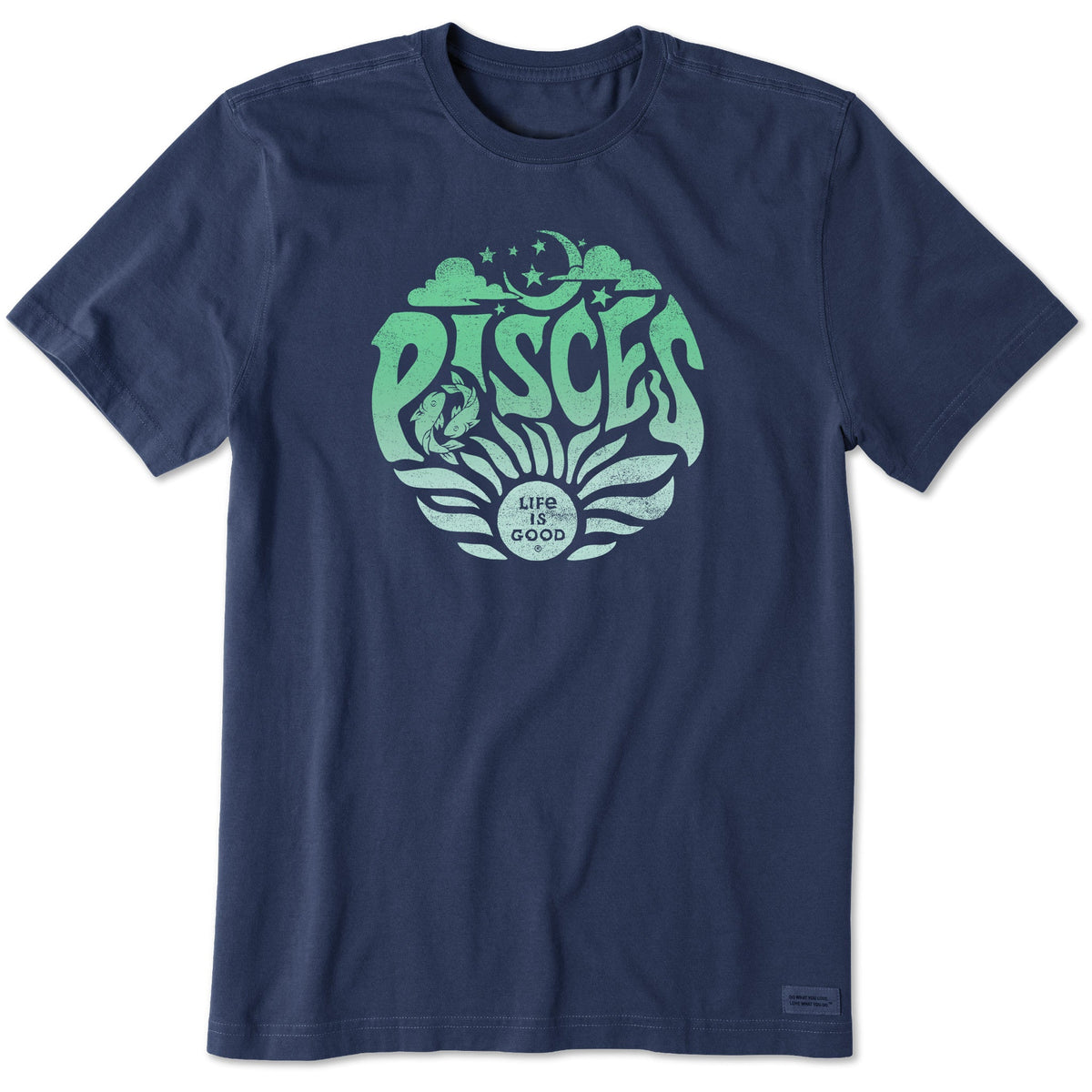 Men's Pisces  Zodiac Vibes Short Sleeve Crusher Tee