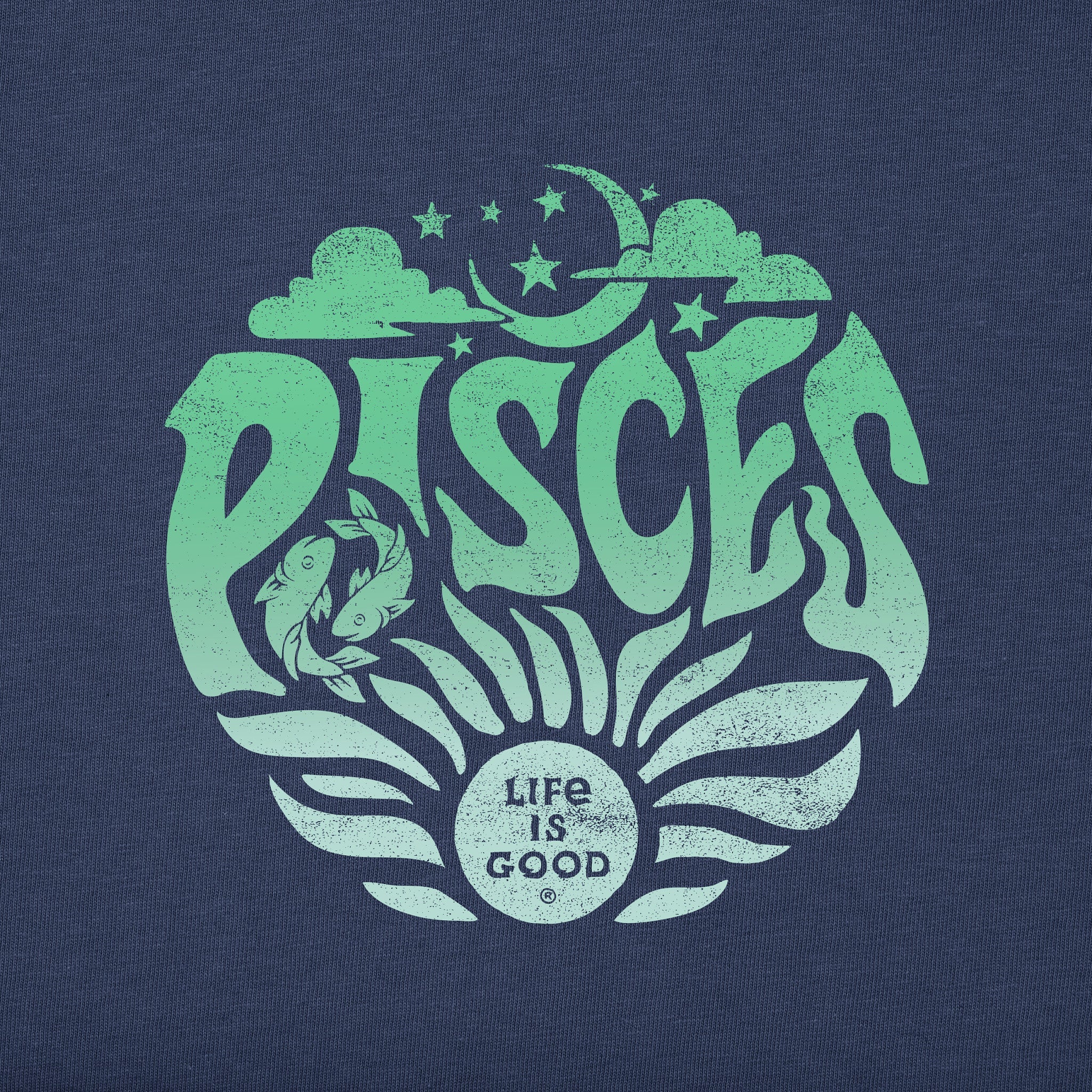 Men's Pisces  Zodiac Vibes Short Sleeve Crusher Tee