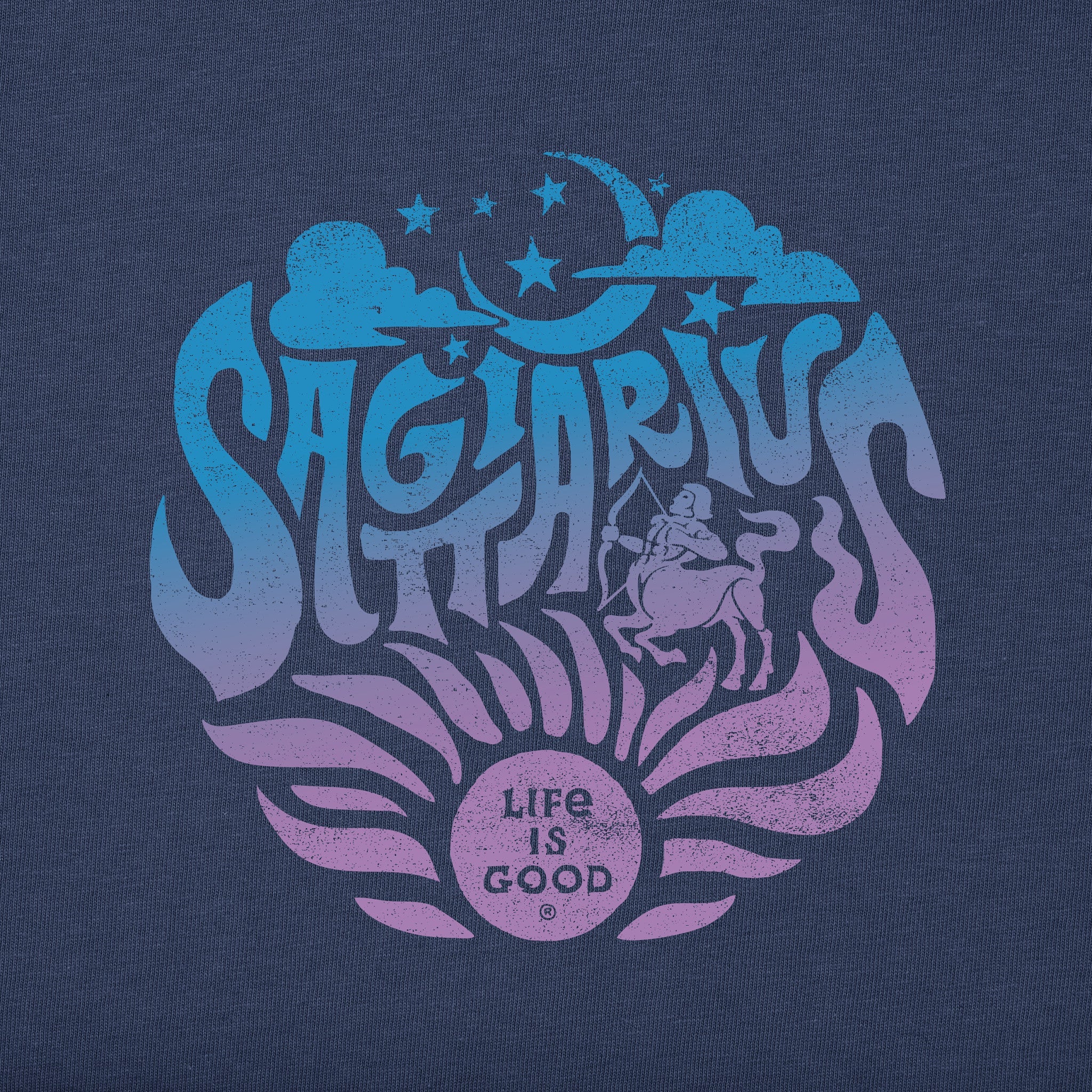 Men's Sagittarius Zodiac Vibes Short Sleeve Crusher Tee