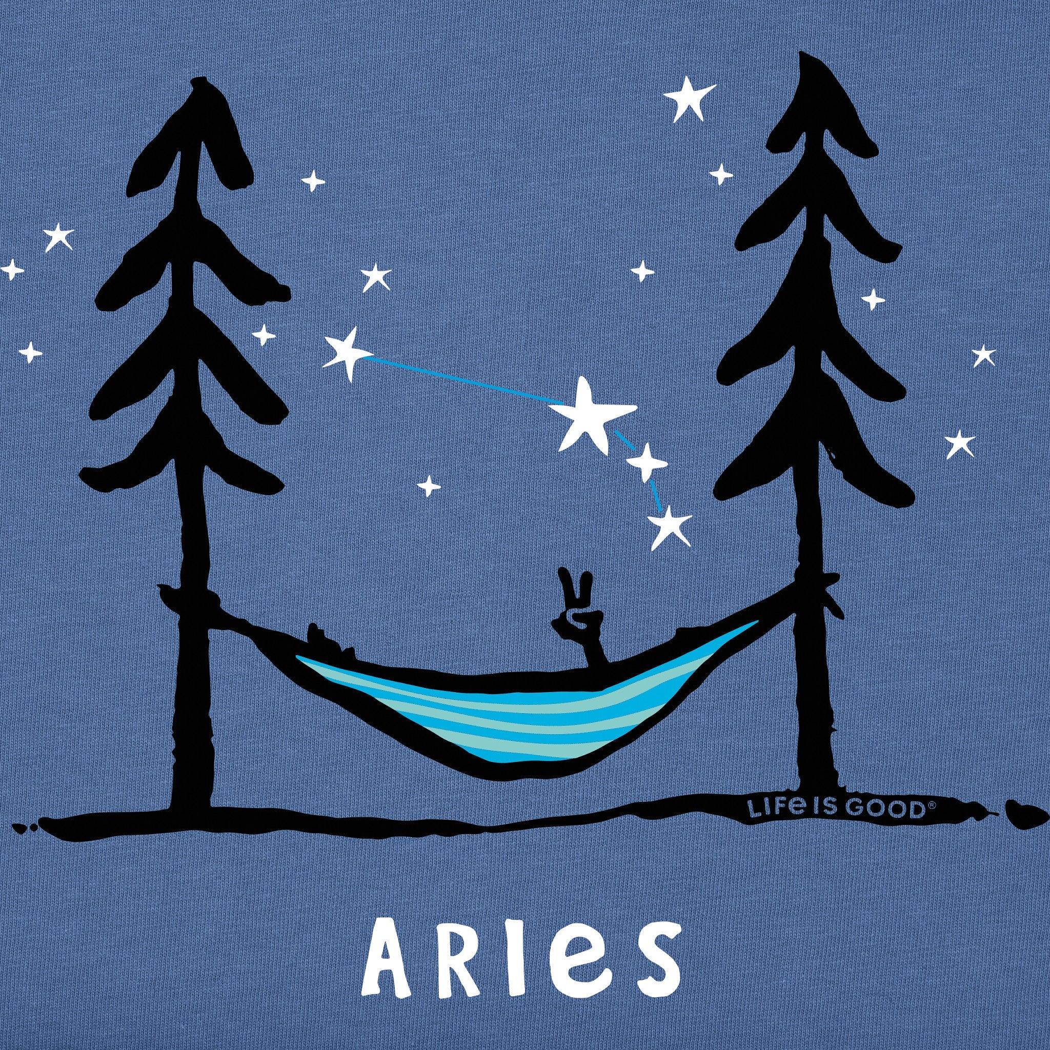 Men's Zodiac Hammock Aries Short Sleeve Crusher Tee