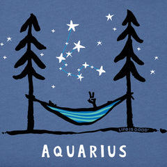 Men's Zodiac Hammock Aquarius Short Sleeve Crusher Tee
