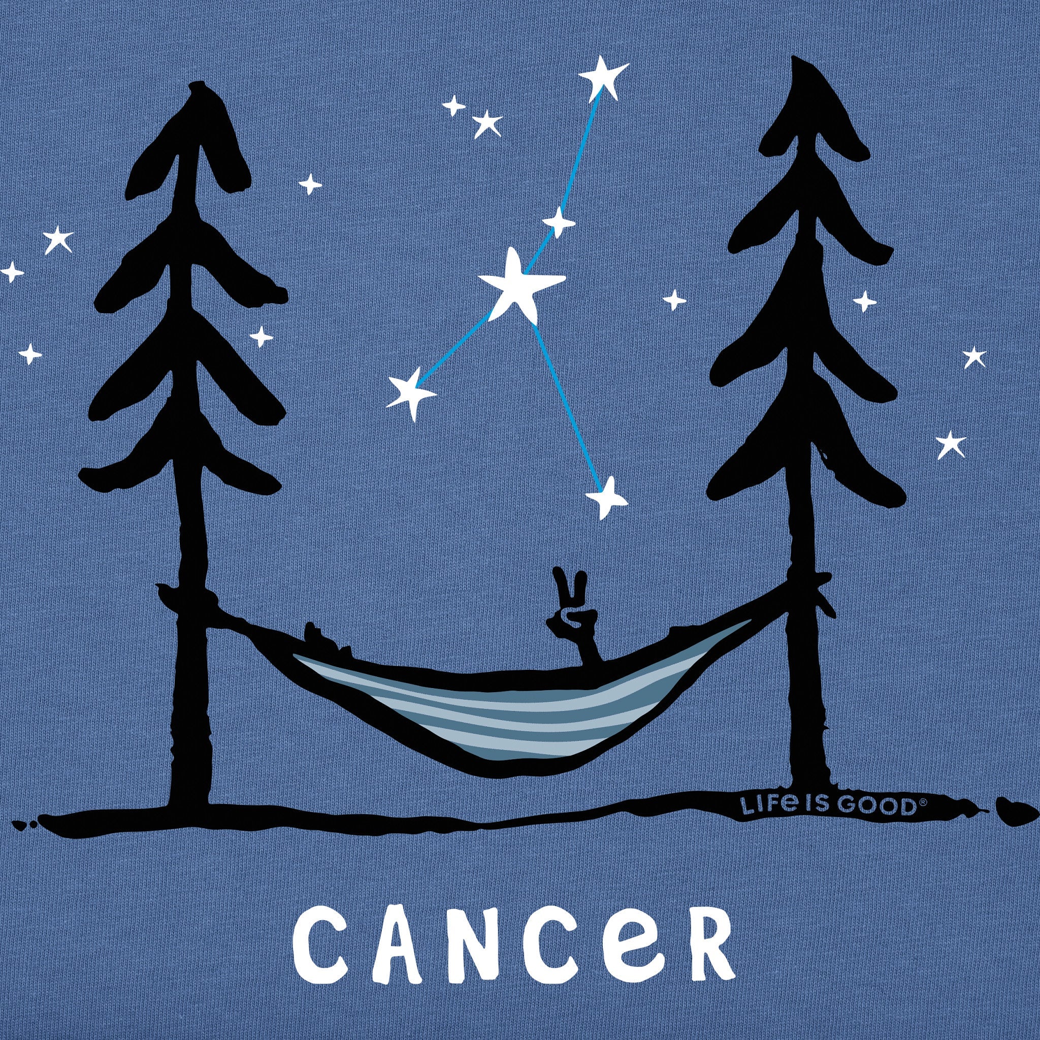Men's Zodiac Hammock Cancer Short Sleeve Crusher Tee