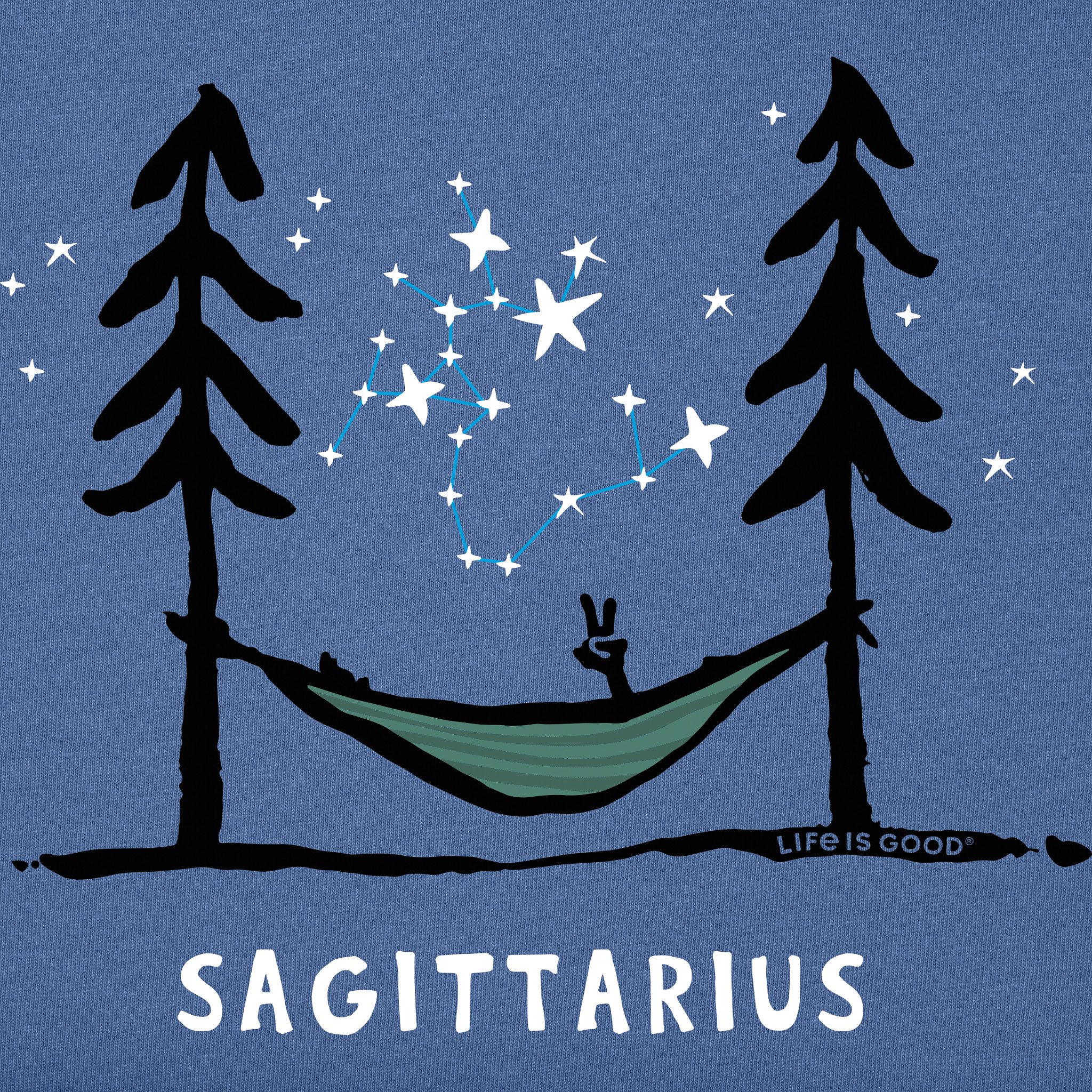 Men's Zodiac Hammock Sagittarius Short Sleeve Crusher Tee