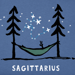 Men's Zodiac Hammock Sagittarius Short Sleeve Crusher Tee