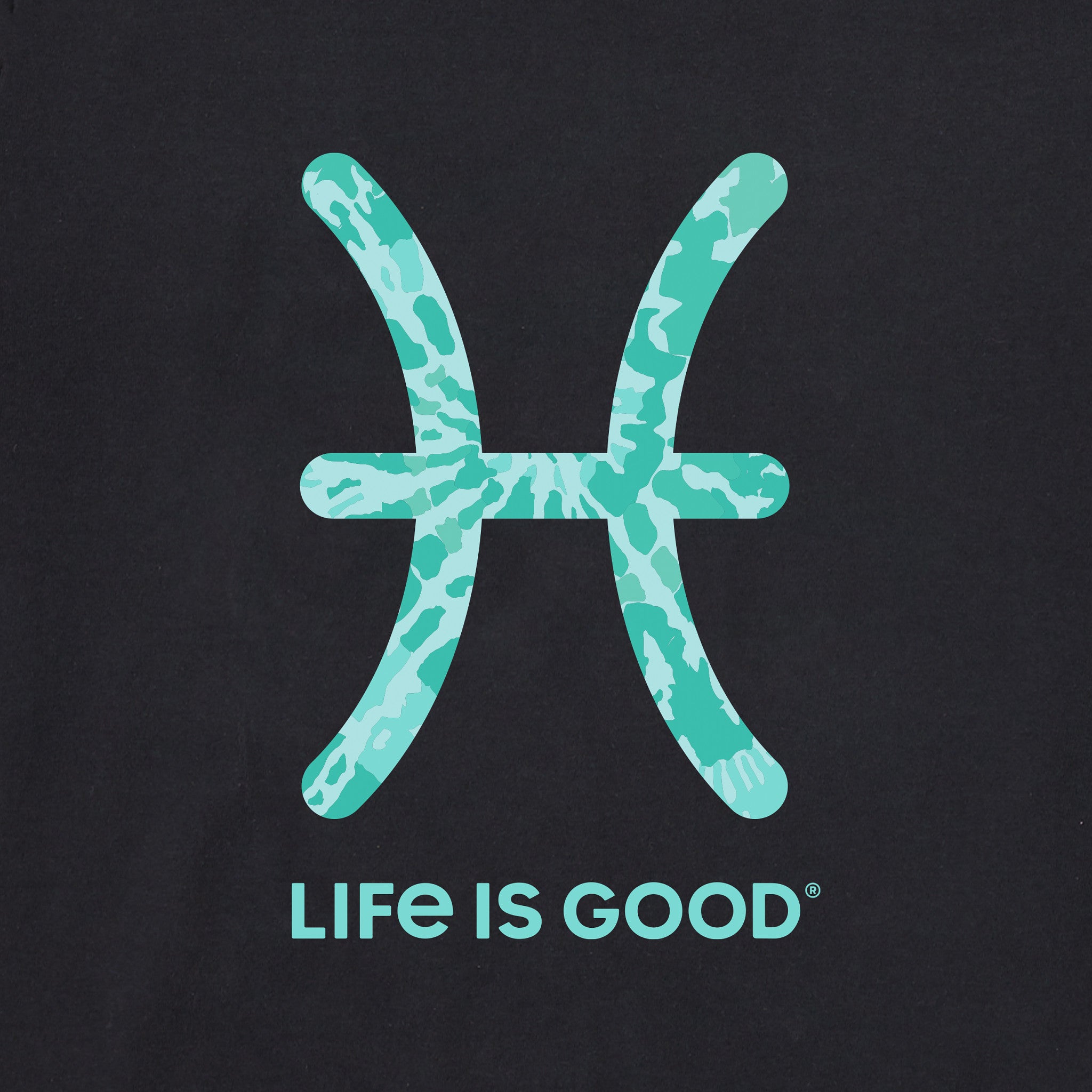 Men's Pisces Sign Tie Dye Short Sleeve Crusher Tee