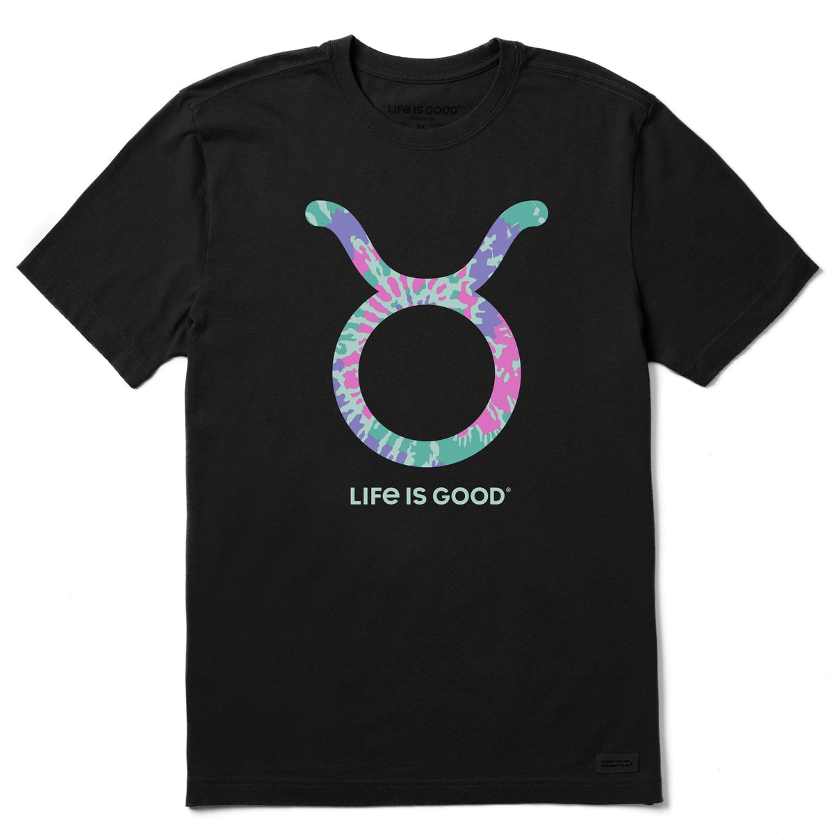 Men's Taurus Sign Tie Dye Short Sleeve Crusher Tee