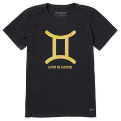 Women's Gemini  Sign Tie Dye Short Sleeve Crusher Tee