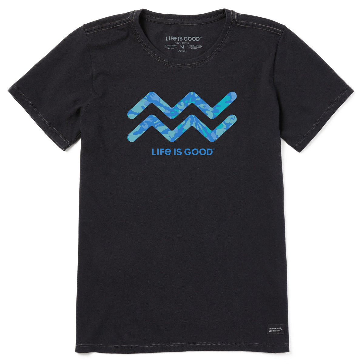 Women's Aquarius Sign Tie Dye Short Sleeve Crusher Tee