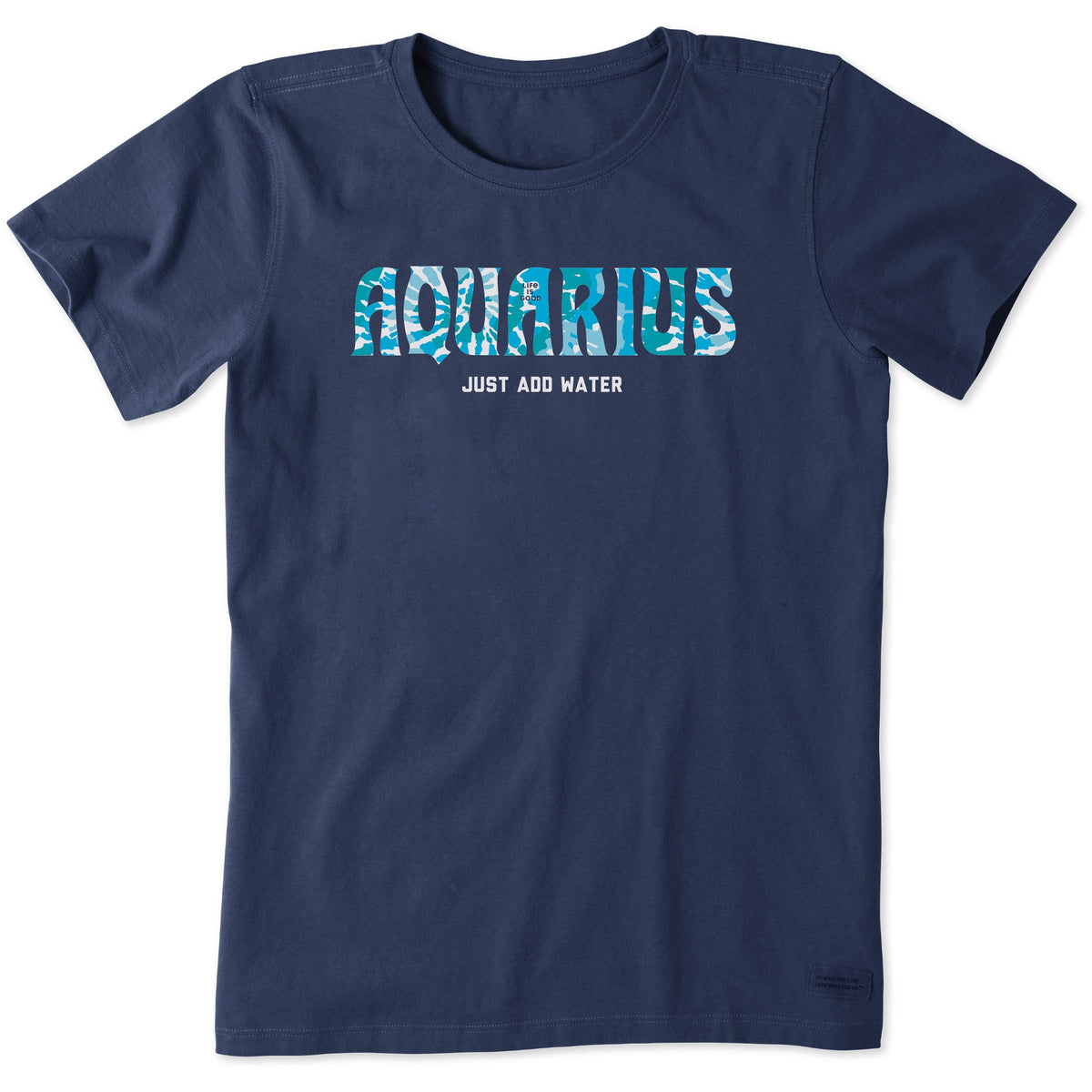 Women's Aquarius Tie Dye Short Sleeve Crusher Tee