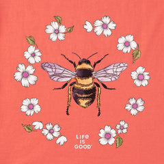 Women's Flowerbee Short Sleeve Vee