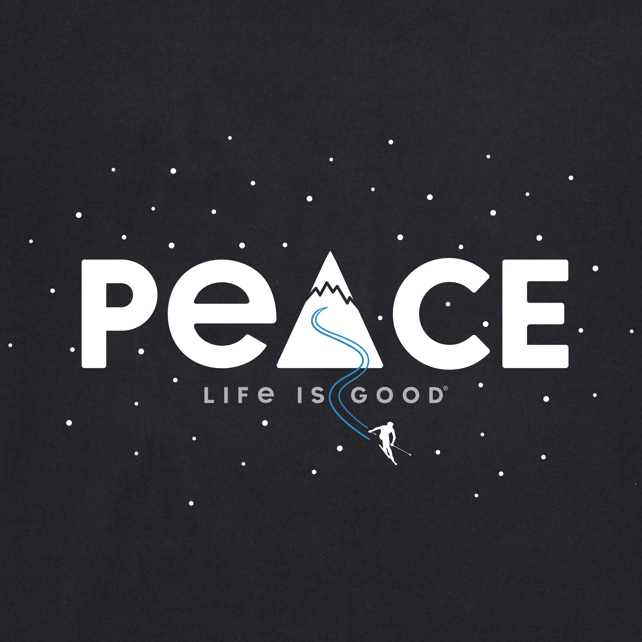 Men's Peace Skier Long Sleeve Crusher Tee