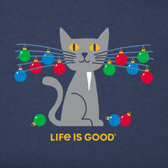 Men's Whisker Ornament Cat Long Sleeve Crusher Tee