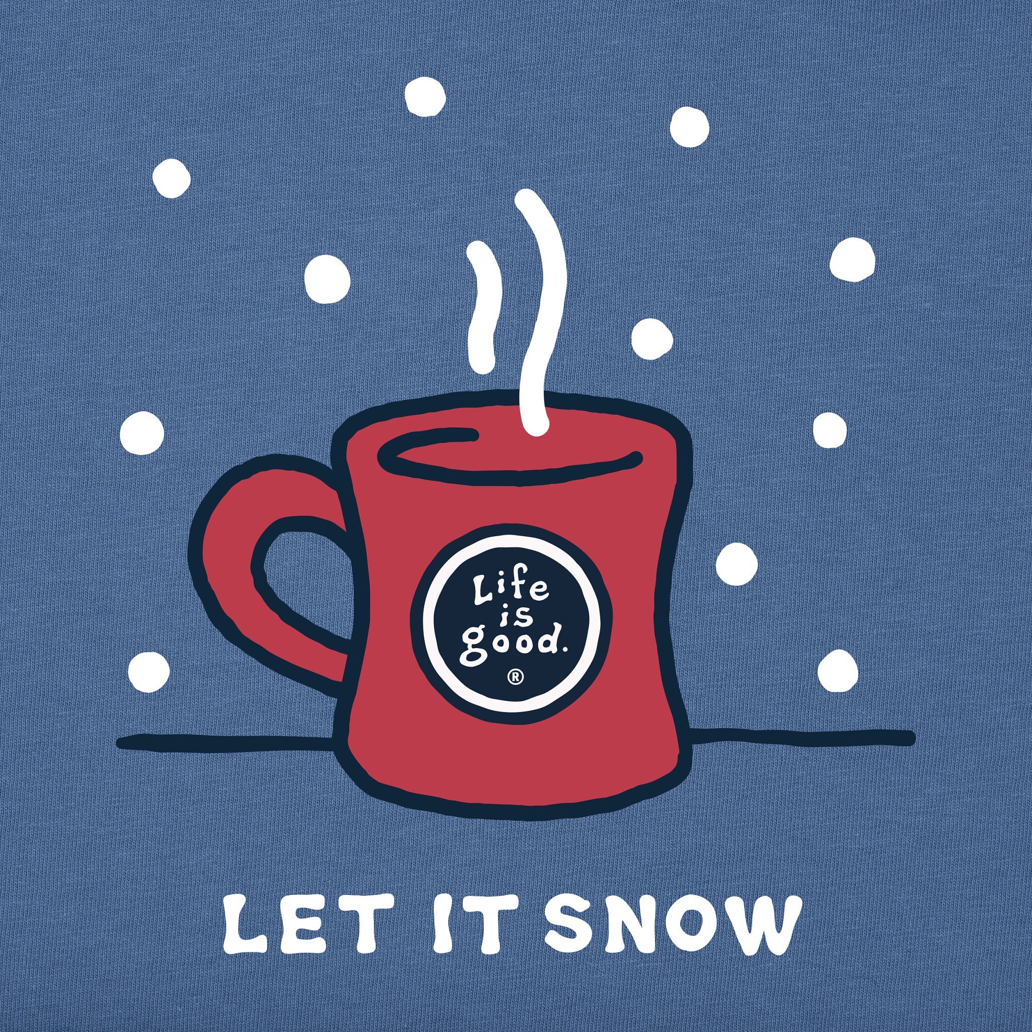Women's Let it Snow Mug Long Sleeve Crusher Tee