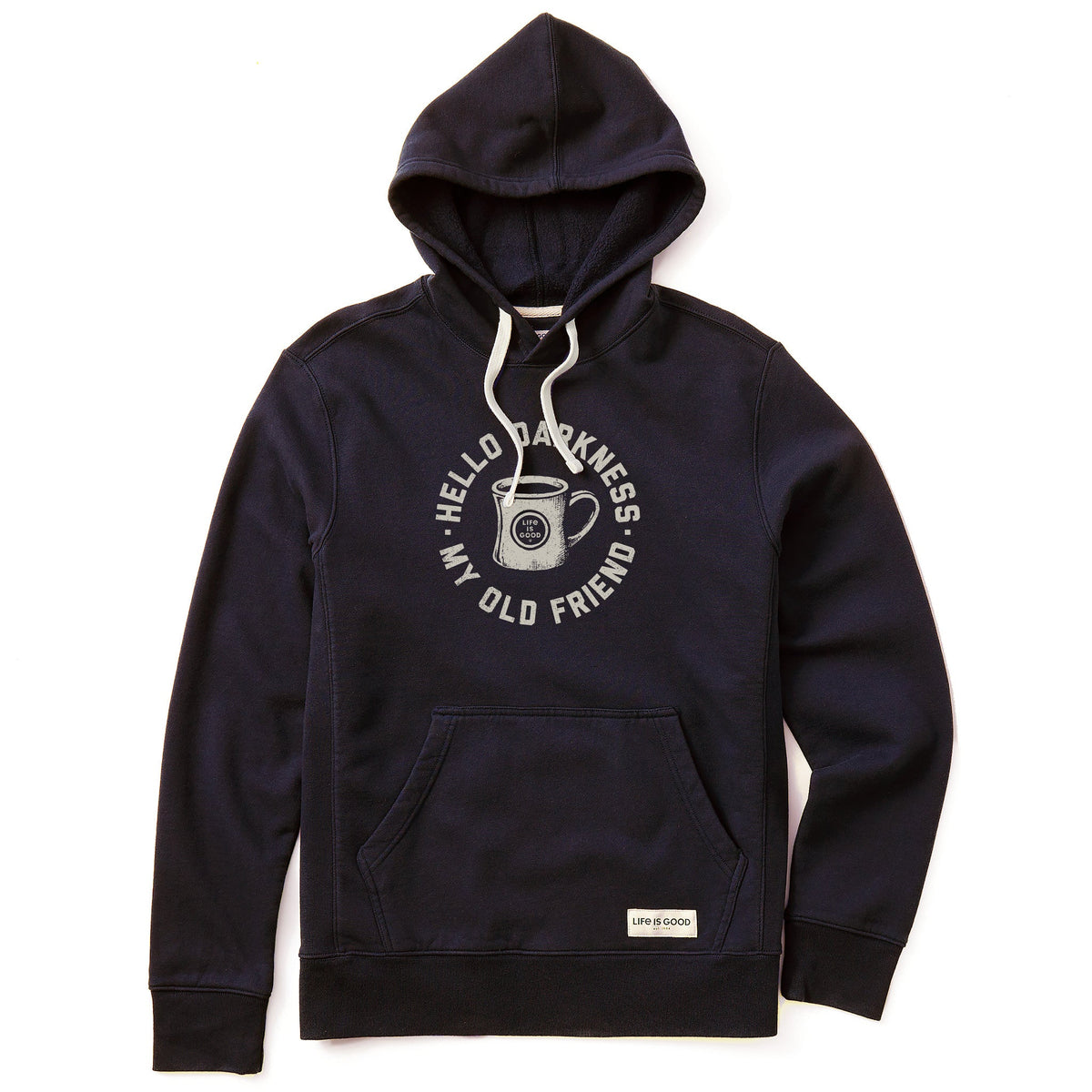 Men's Hello Darkness My Old Friend Simply True Fleece Hoodie
