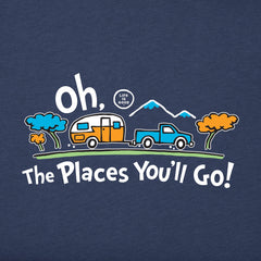 Kids Oh the Places Trailer Short Sleeve Crusher Tee