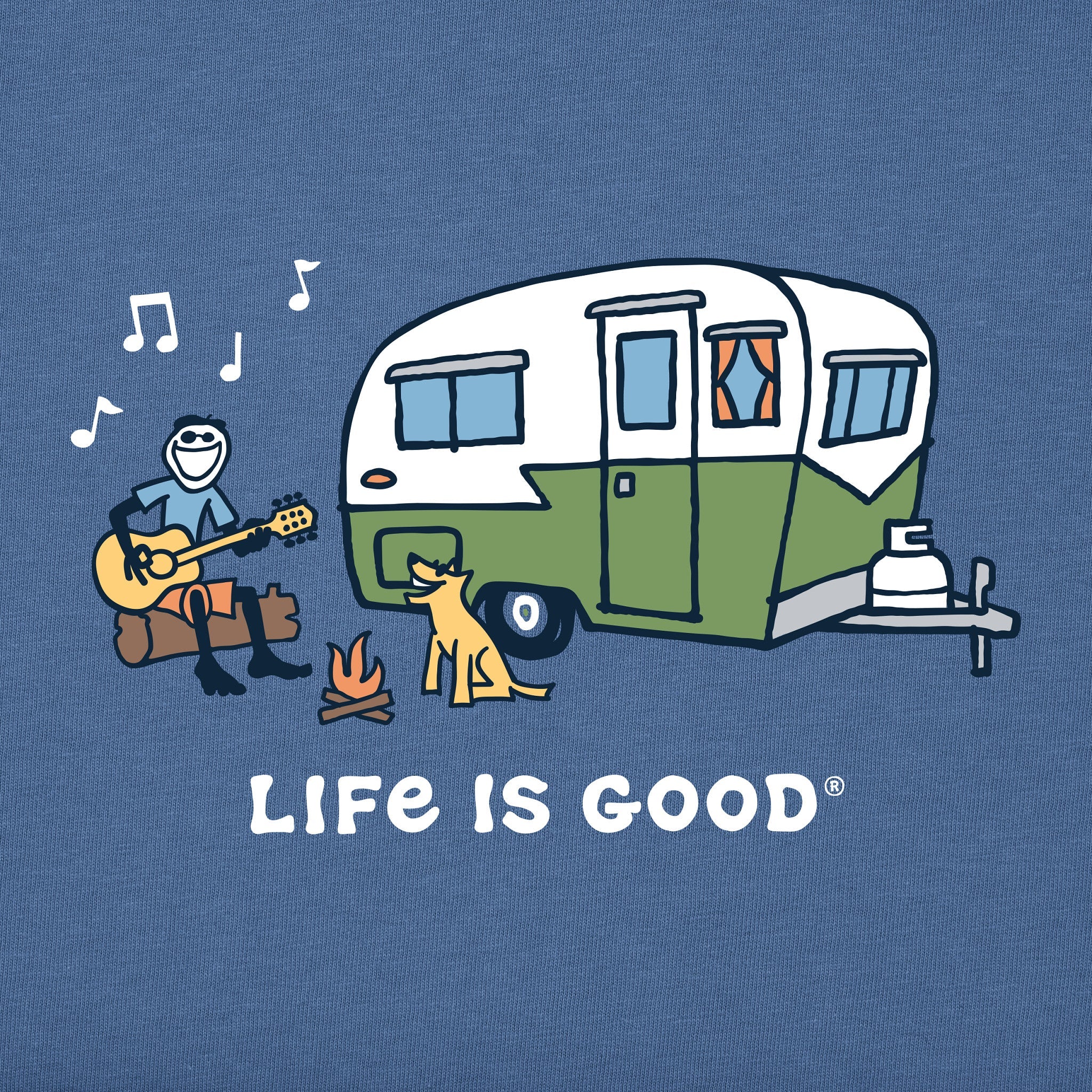 Men's Jake and Rocket Camper Music Short Sleeve Crusher Tee