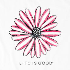Women's Americana Hand Drawn Daisy Short Sleeve Crusher-LITE Vee