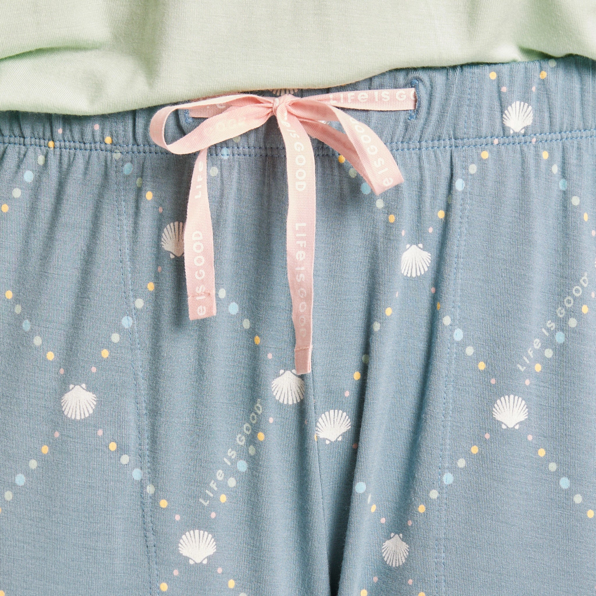 Women's Diamond Seashell Pattern Lightweight Sleep Pant