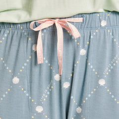 Women's Diamond Seashell Pattern Lightweight Sleep Pant