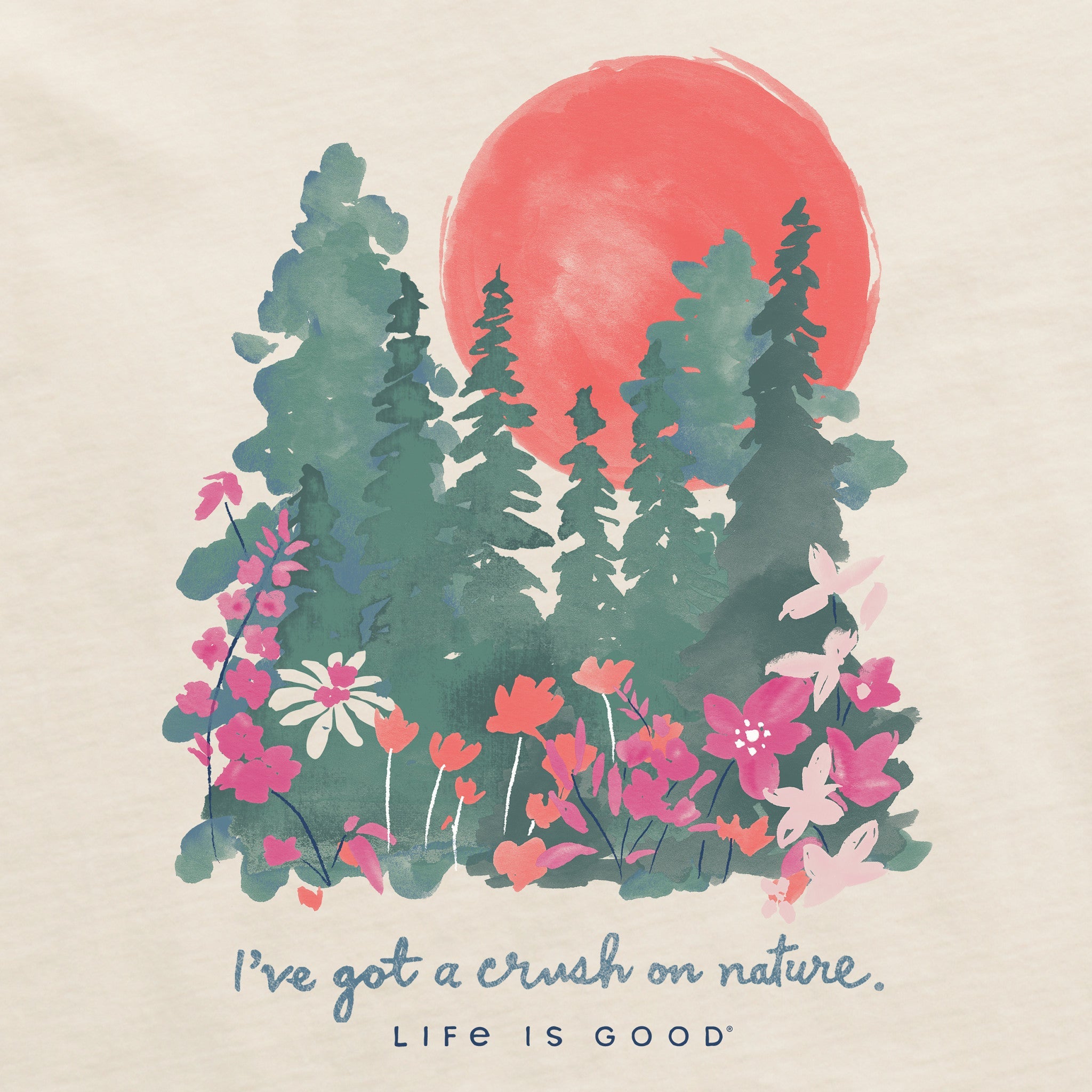 Women's Crush on Nature Wildflowers Short Sleeve Tee