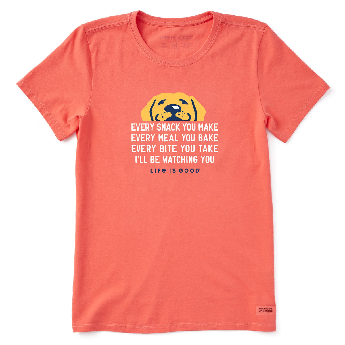 Women's I'll Be Watching You Yellow Lab Short Sleeve Tee