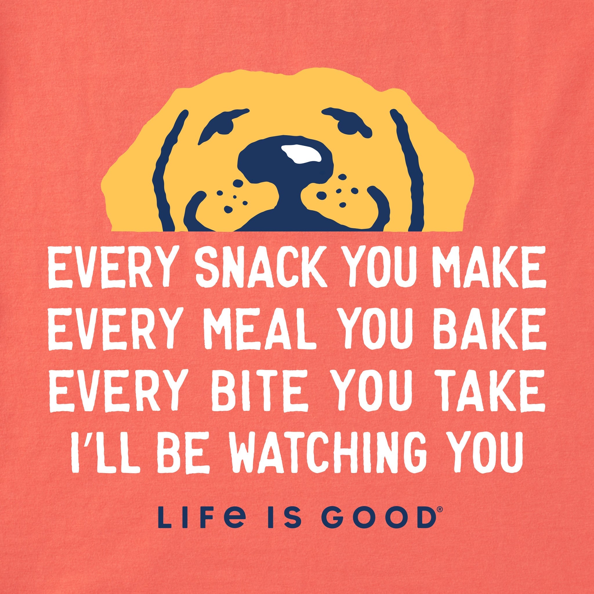 Women's I'll Be Watching You Yellow Lab Short Sleeve Tee