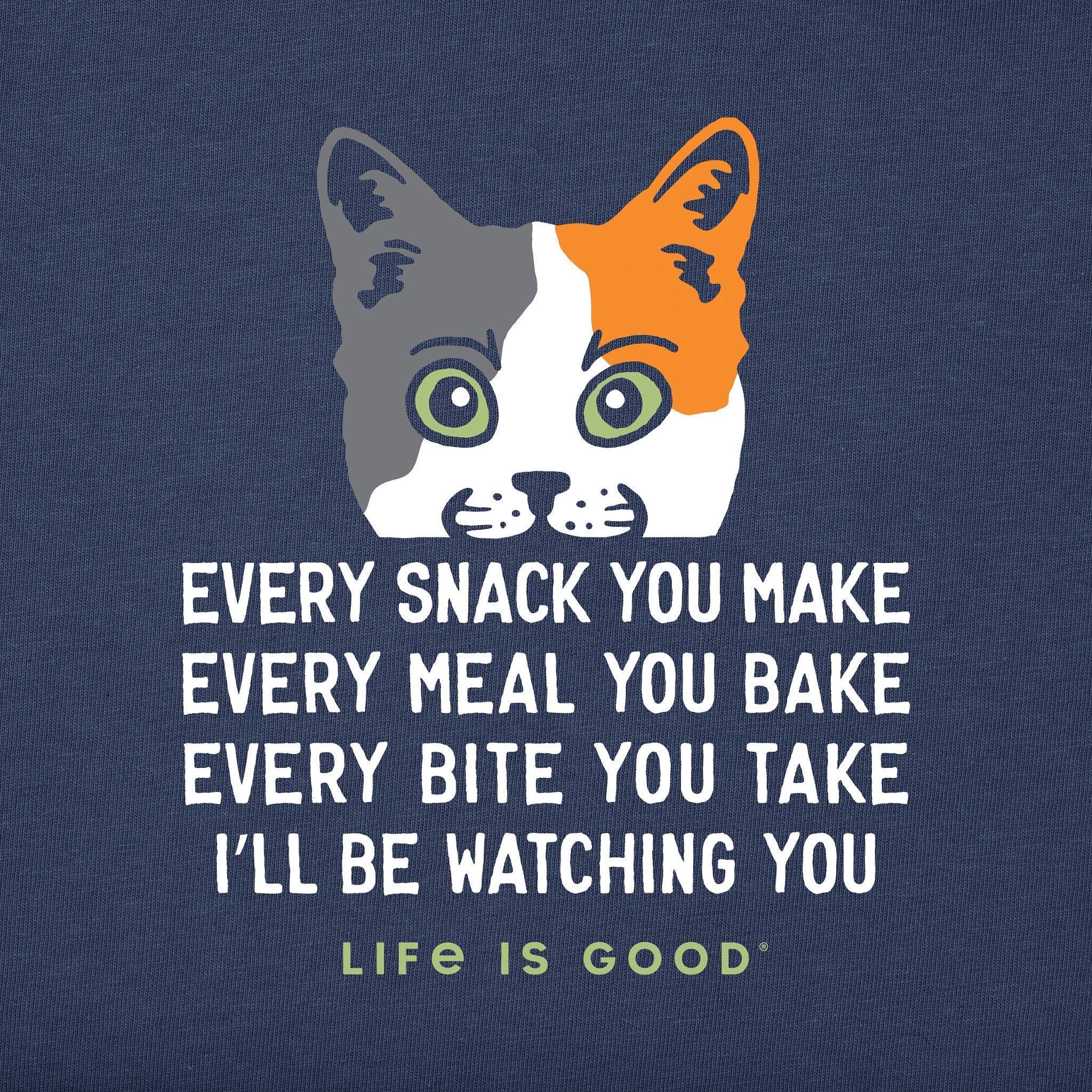 Women's I'll Be Watching You Cat Short Sleeve Crusher Tee