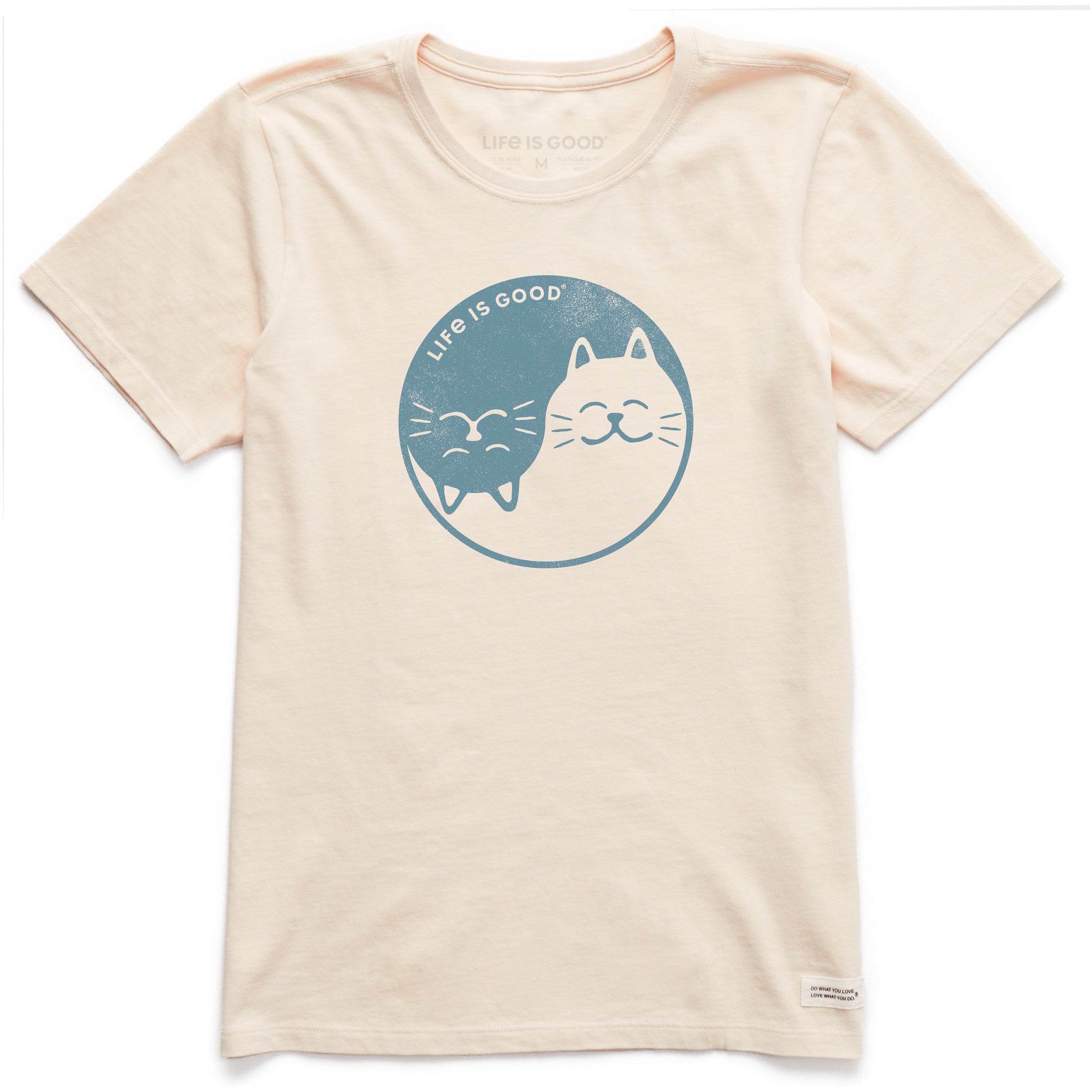 Women's Cat Yin and Yang Short Sleeve Crusher Tee