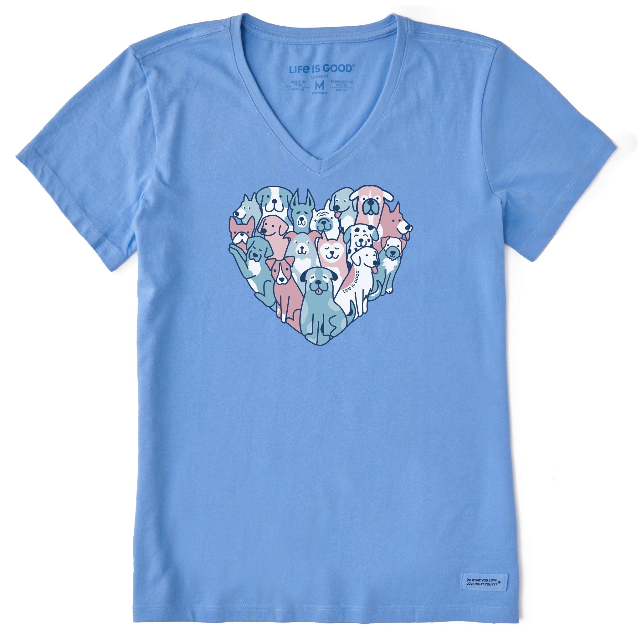 Women's Heart of Dogs Short Sleeve Vee
