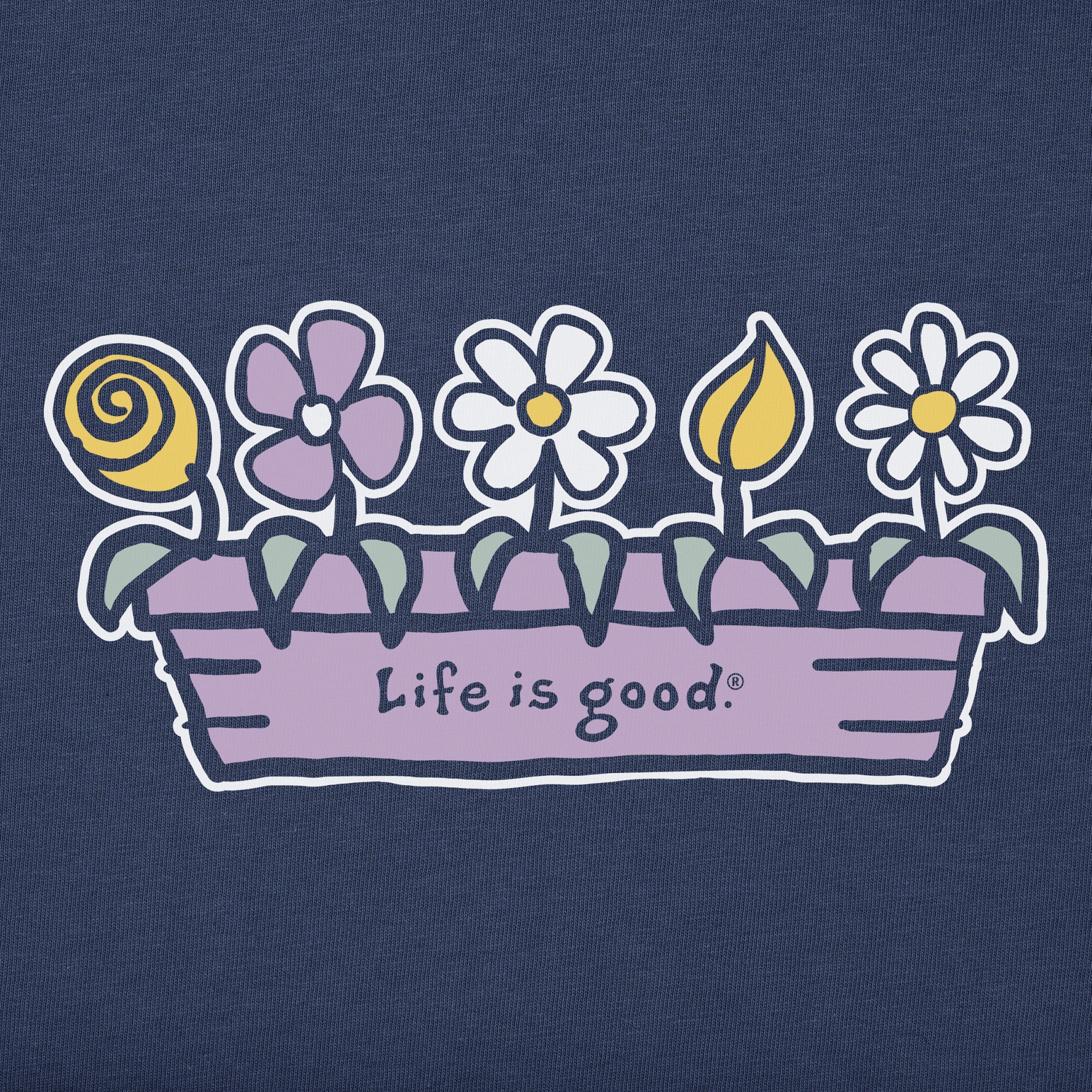 Women's Flower Box Short Sleeve Crusher Vee