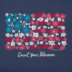 Women's Count your Blossoms USA Flag Short Sleeve Tee