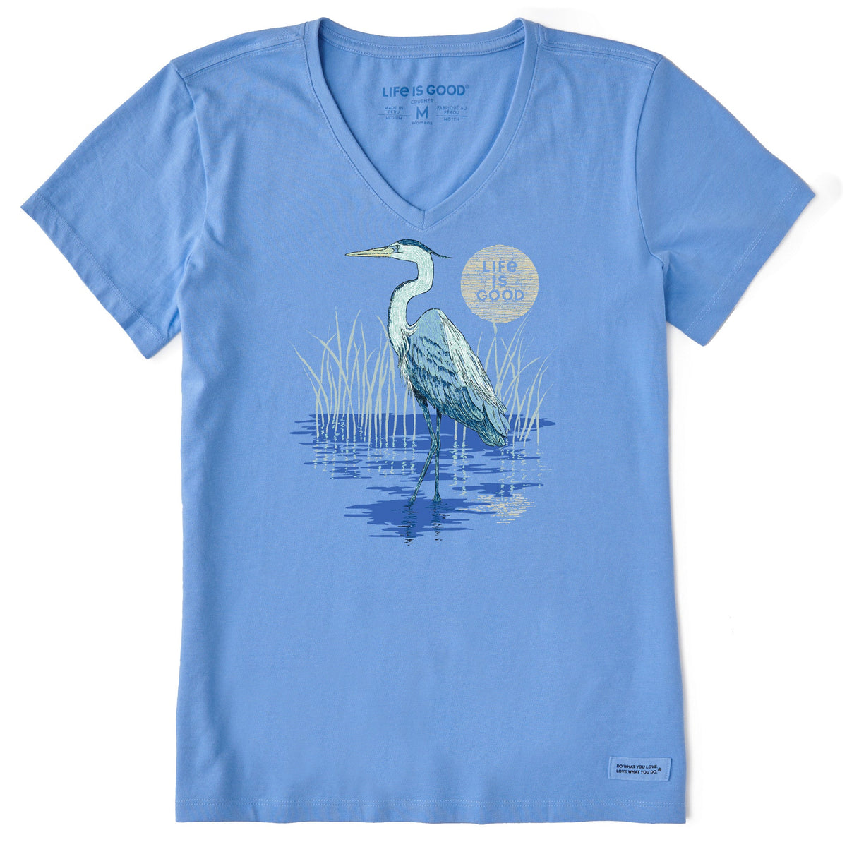 Women's Heron on the Water Short Sleeve Crusher-LITE Vee