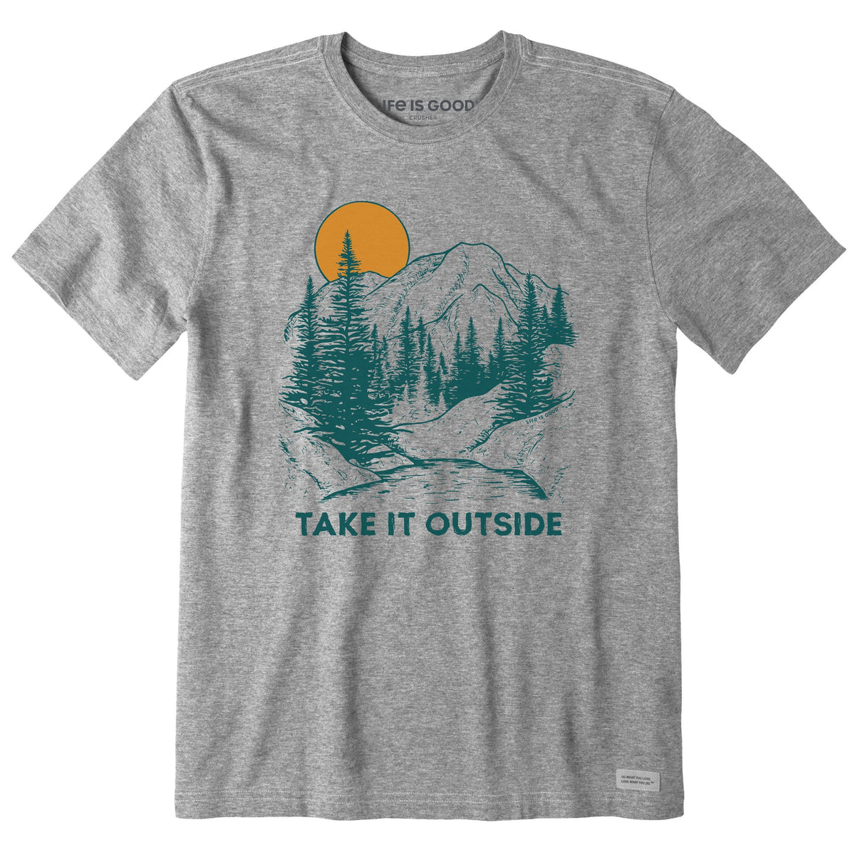 Men's Take it Outside Mountains Short Sleeve Crusher Tee