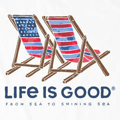 Men's Tie Dye Americana Beach Chairs Short Sleeve Tee