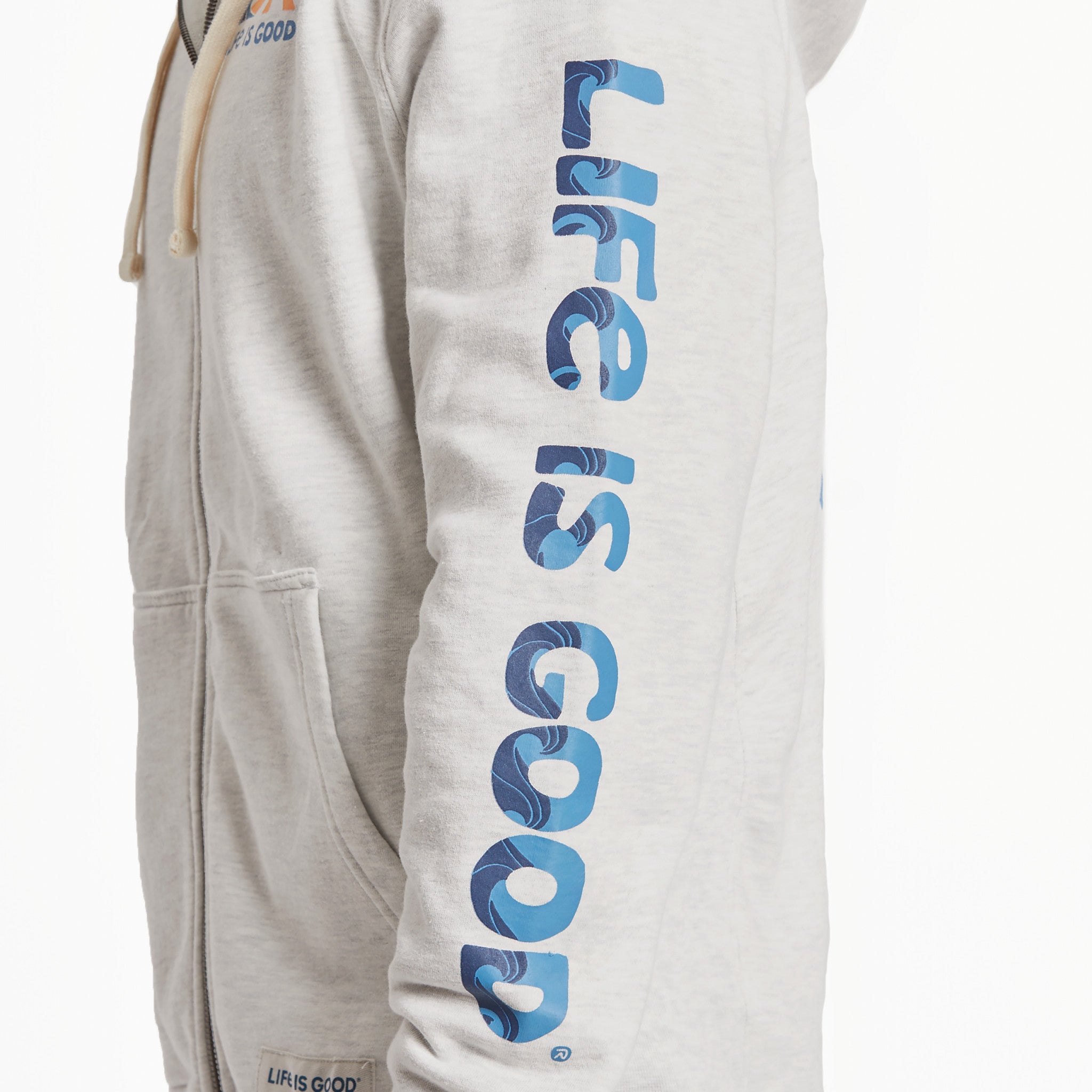 Men's The Earth has Music Guitar Simply True Fleece Zip Hoodie